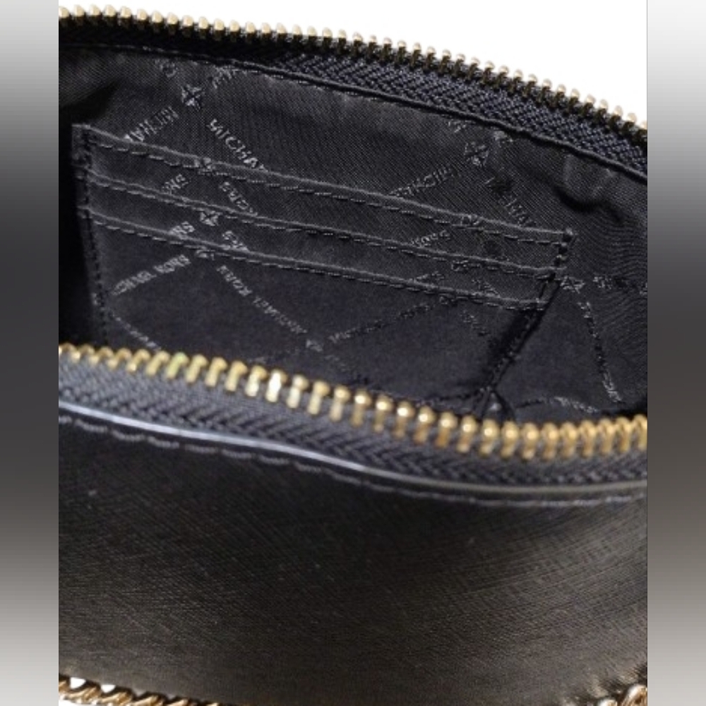 Michael Kors Jet Set Travel Medium Pouchette Crossbody Bag in Black - Picture 13 of 17